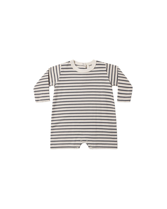 Quincy Mae Long Sleeve Romper - Vintage Stripe