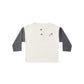 Quincy Mae Long Sleeve Henley Tee - Midnight