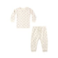 Quincy Mae Waffle Top + Pant Set - Fall Ditsy