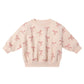 Quincy Mae Relaxed Fleece Sweatshirt - Red Bows