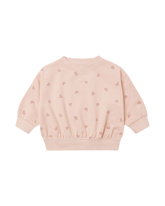 Quincy Mae Relaxed Sweatshirt - Hearts
