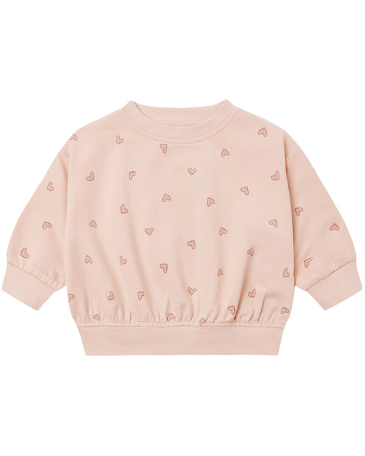 Quincy Mae Relaxed Sweatshirt - Hearts