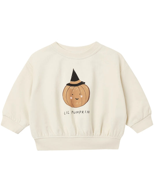 Quincy Mae Relaxed Fleece Sweatshirt - Lil Pumpkin