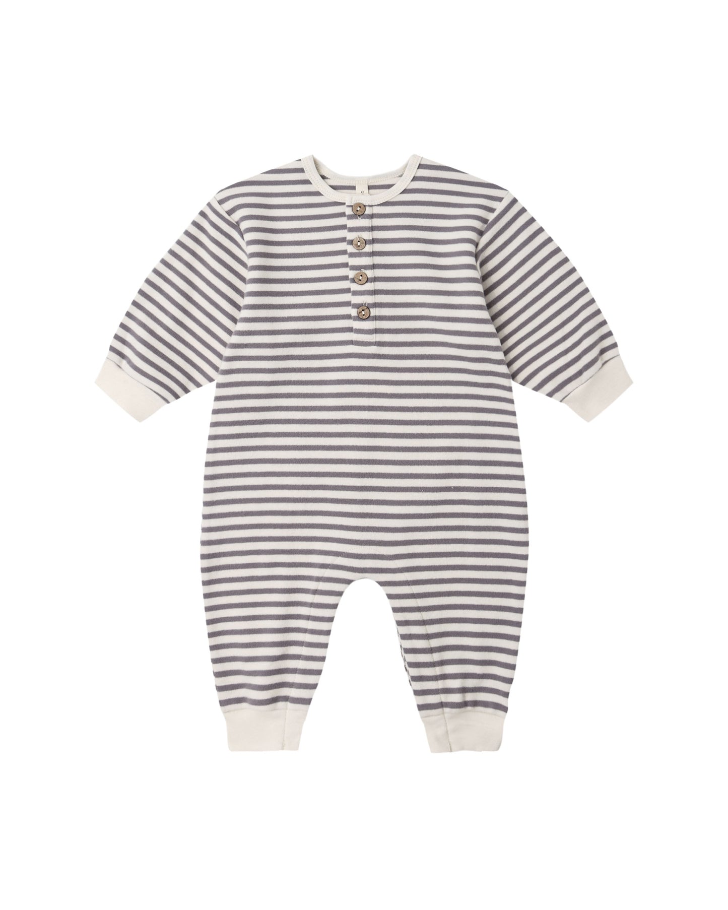 Quincy Mae Relaxed Jumpsuit - Slate Stripe