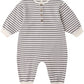 Quincy Mae Relaxed Jumpsuit - Slate Stripe