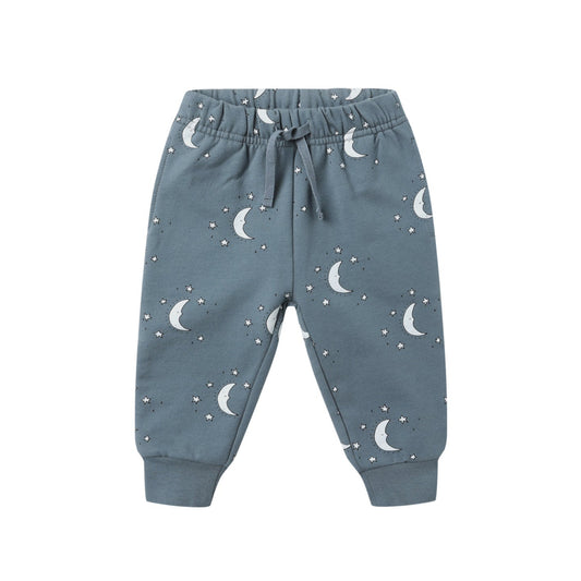 Quincy Mae Relaxed Fleece Sweatpant - Silver Moons