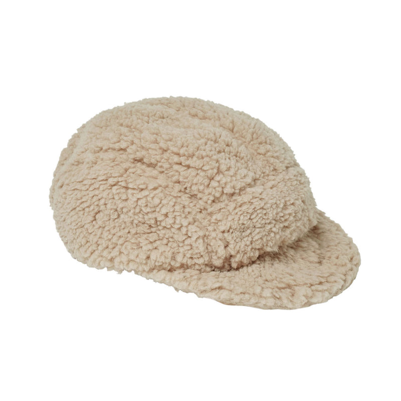 Quincy Mae Sherpa Baby Cap - Sand