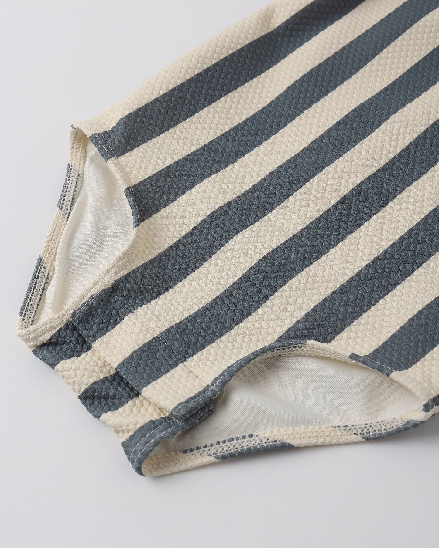 Quincy Mae Scoop Back One-Piece Swimsuit - Retro Ocean Stripe