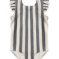 Quincy Mae Scoop Back One-Piece Swimsuit - Retro Ocean Stripe