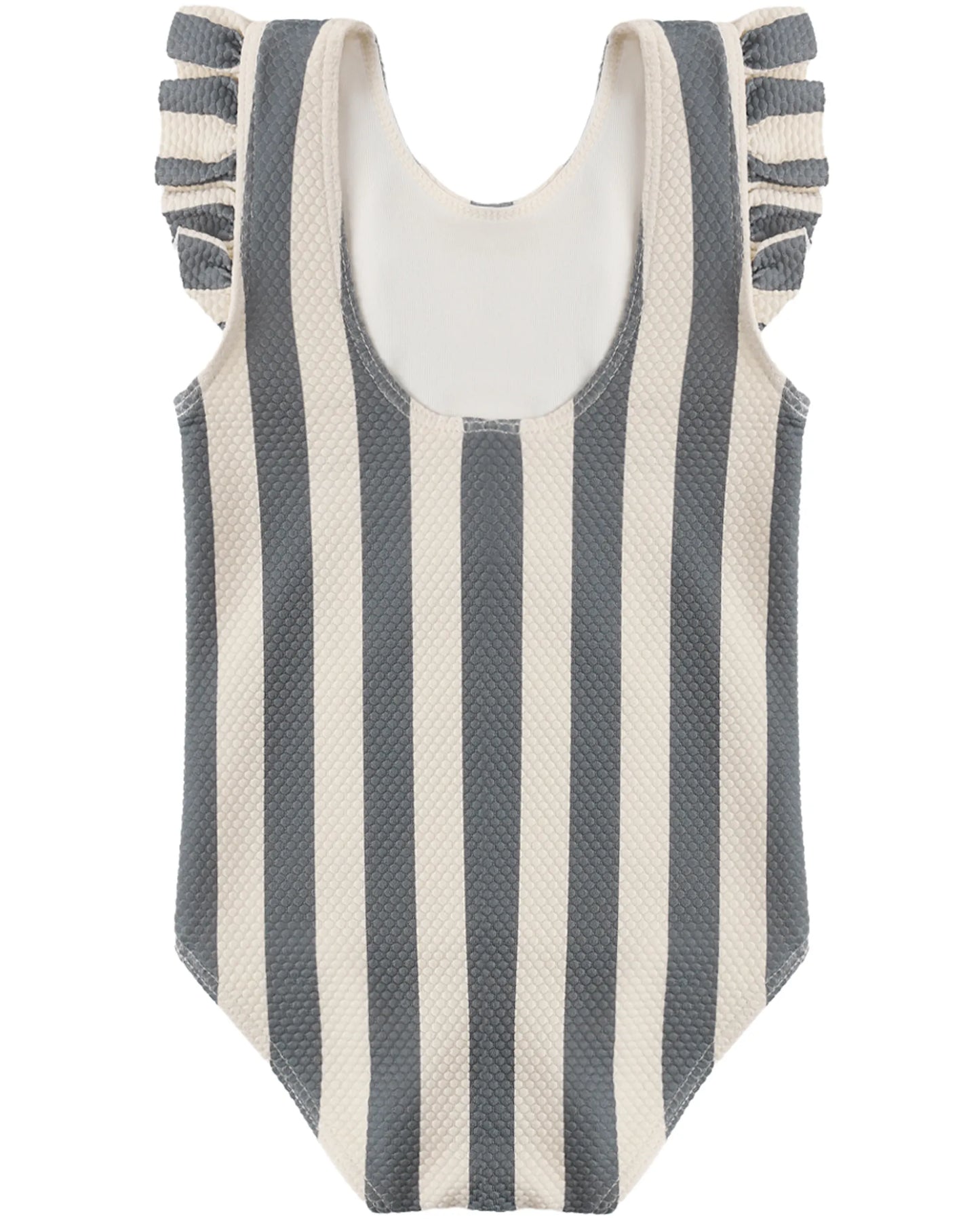 Quincy Mae Scoop Back One-Piece Swimsuit - Retro Ocean Stripe