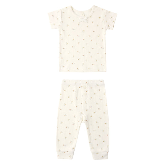 Quincy Mae Pointelle Tee + Legging - Petit Fleur