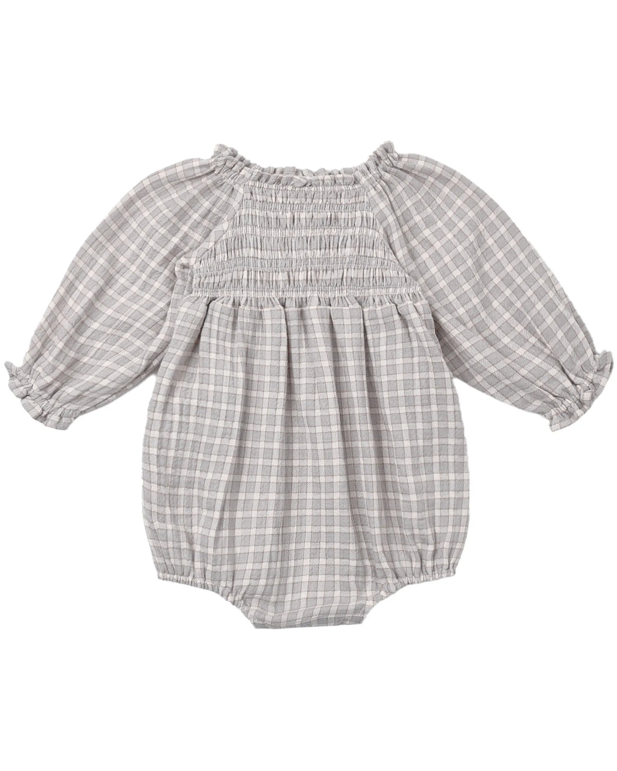 Quincy Mae Eden Romper - Blue Gingham