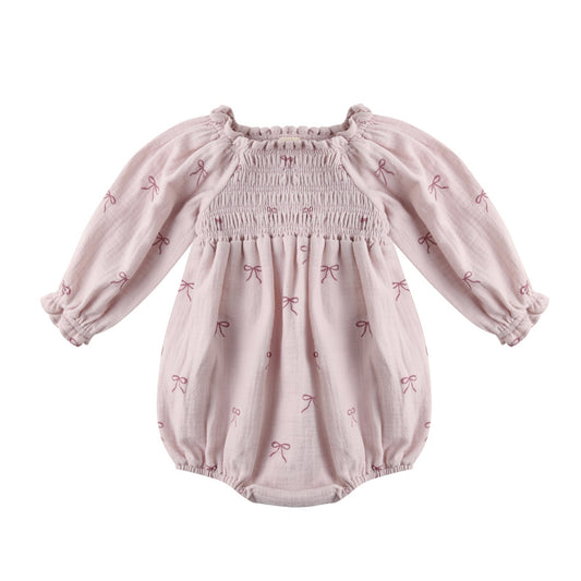 Quincy Mae Eden Romper - Bows
