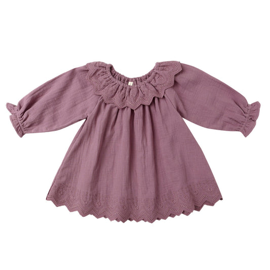 Quincy Mae Long Sleeve Isla Dress - Mulberry