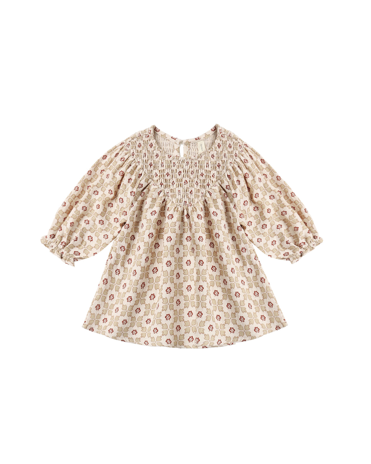 Quincy Mae V Smocked Dress - Winter Rose