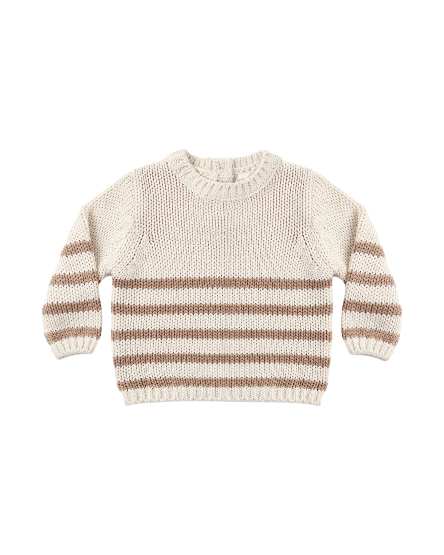Quincy Mae Rex Sweater - Almond Stripe