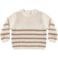 Quincy Mae Rex Sweater - Almond Stripe