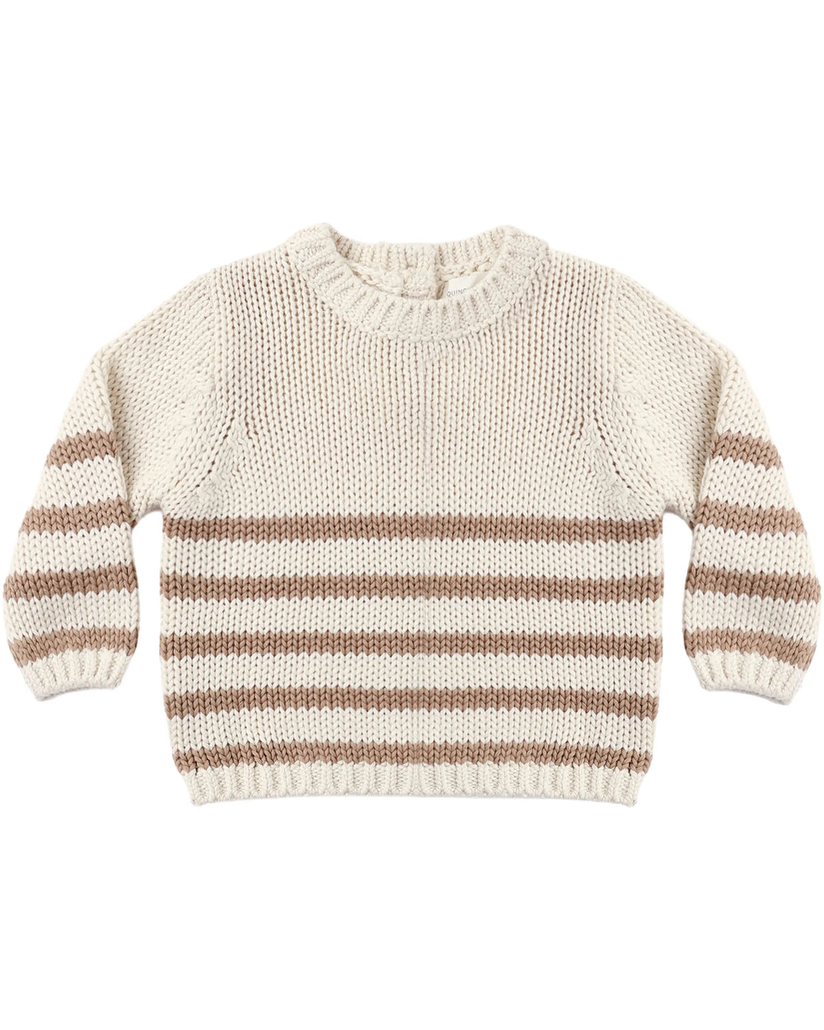 Quincy Mae Rex Sweater - Almond Stripe