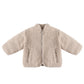 Quincy Mae Shearling Zip Jacket - Oat