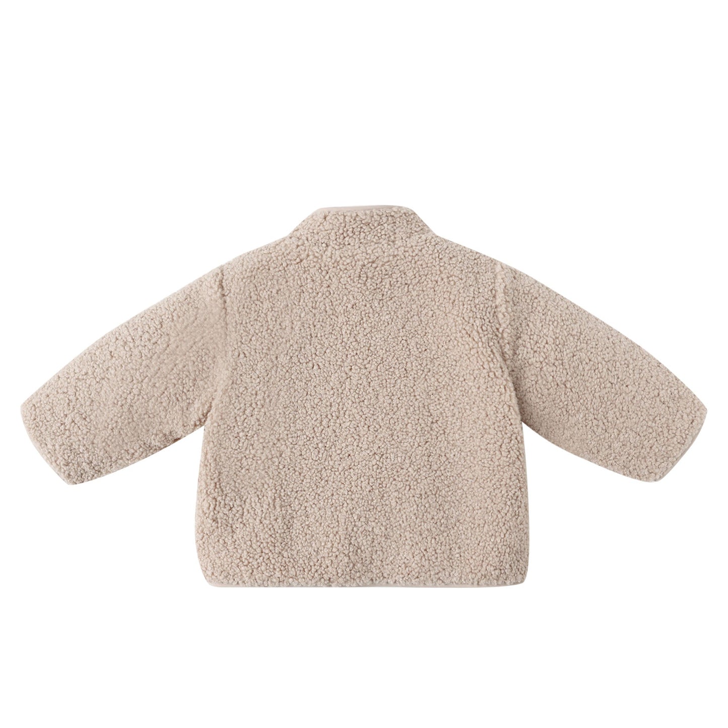 Quincy Mae Shearling Zip Jacket - Oat