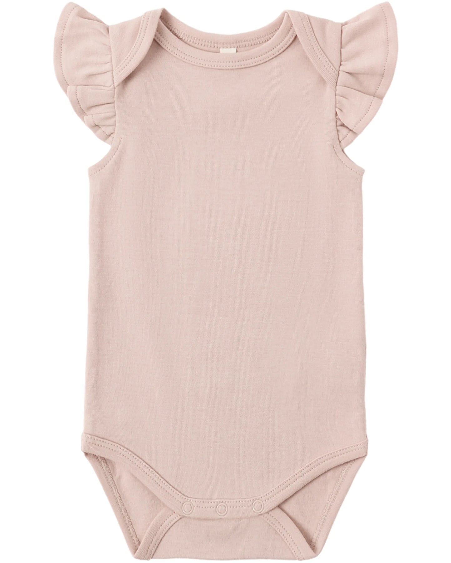 Quincy Mae Flutter Sleeve Bodysuit - Blush