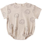Quincy Mae Relaxed Short Sleeve Bubble Romper - Lion