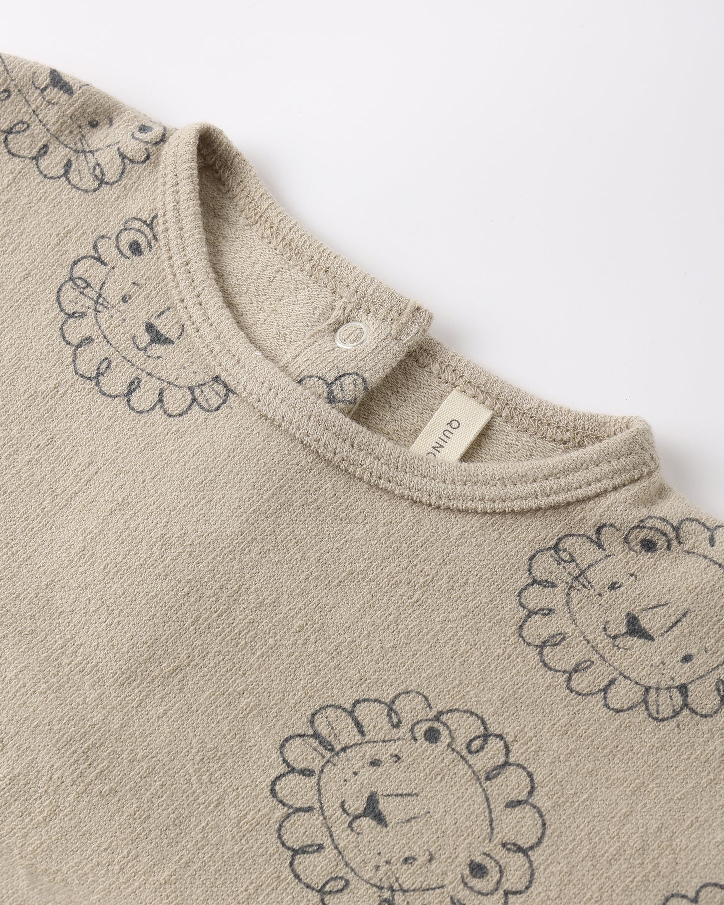 Quincy Mae Relaxed Short Sleeve Bubble Romper - Lion