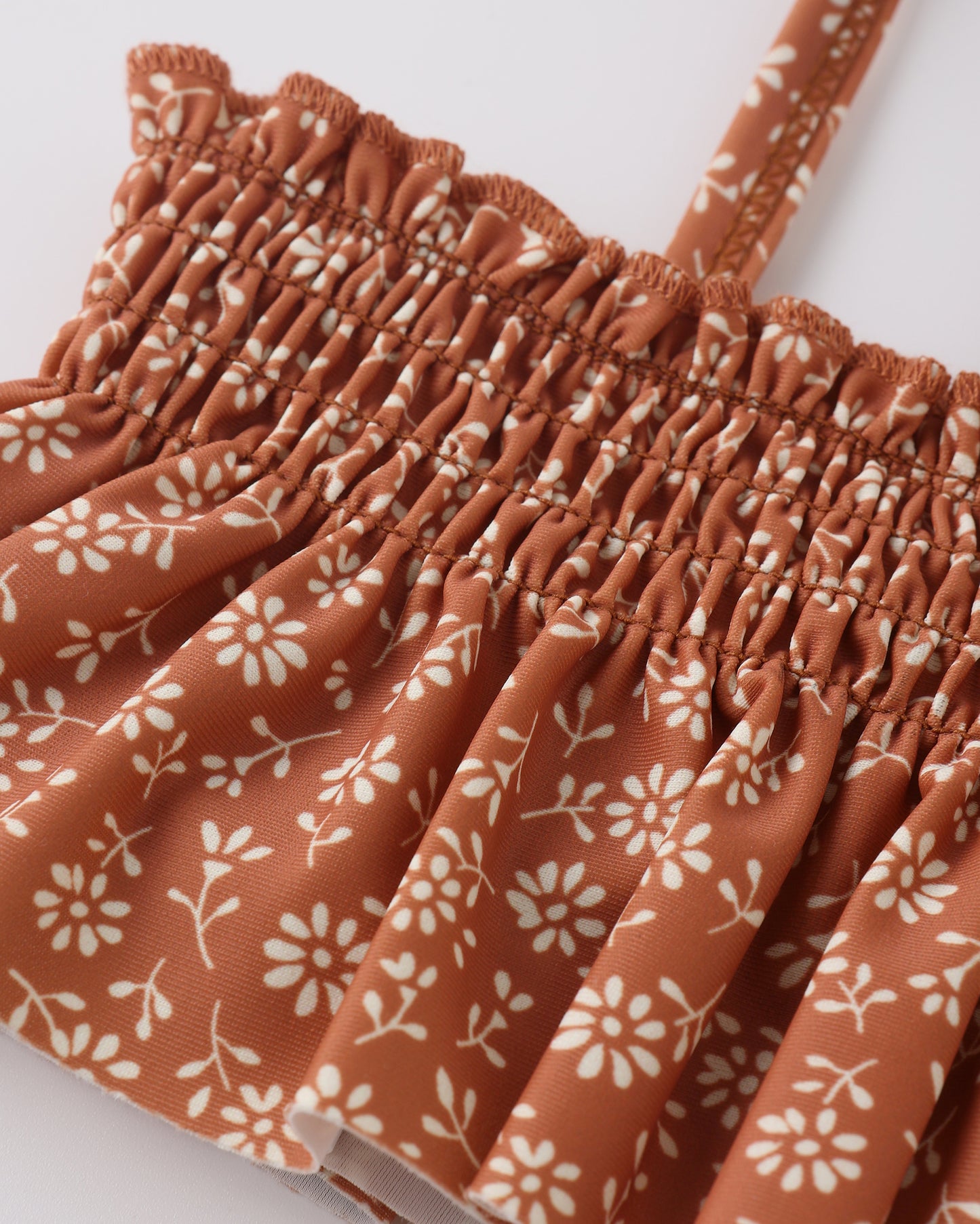 Quincy Mae Smocked Ruffle Bikini - Poppy Floral