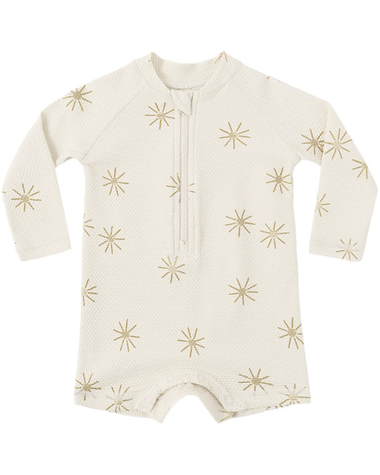 Quincy Mae Long Sleeve One-Piece Rashguard - Sunburst