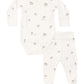 Quincy Mae Side Snap Bodysuit + Pant Set - Sheep