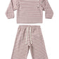 Quincy Mae Ruffle Cozy Set - Mulberry Stripe