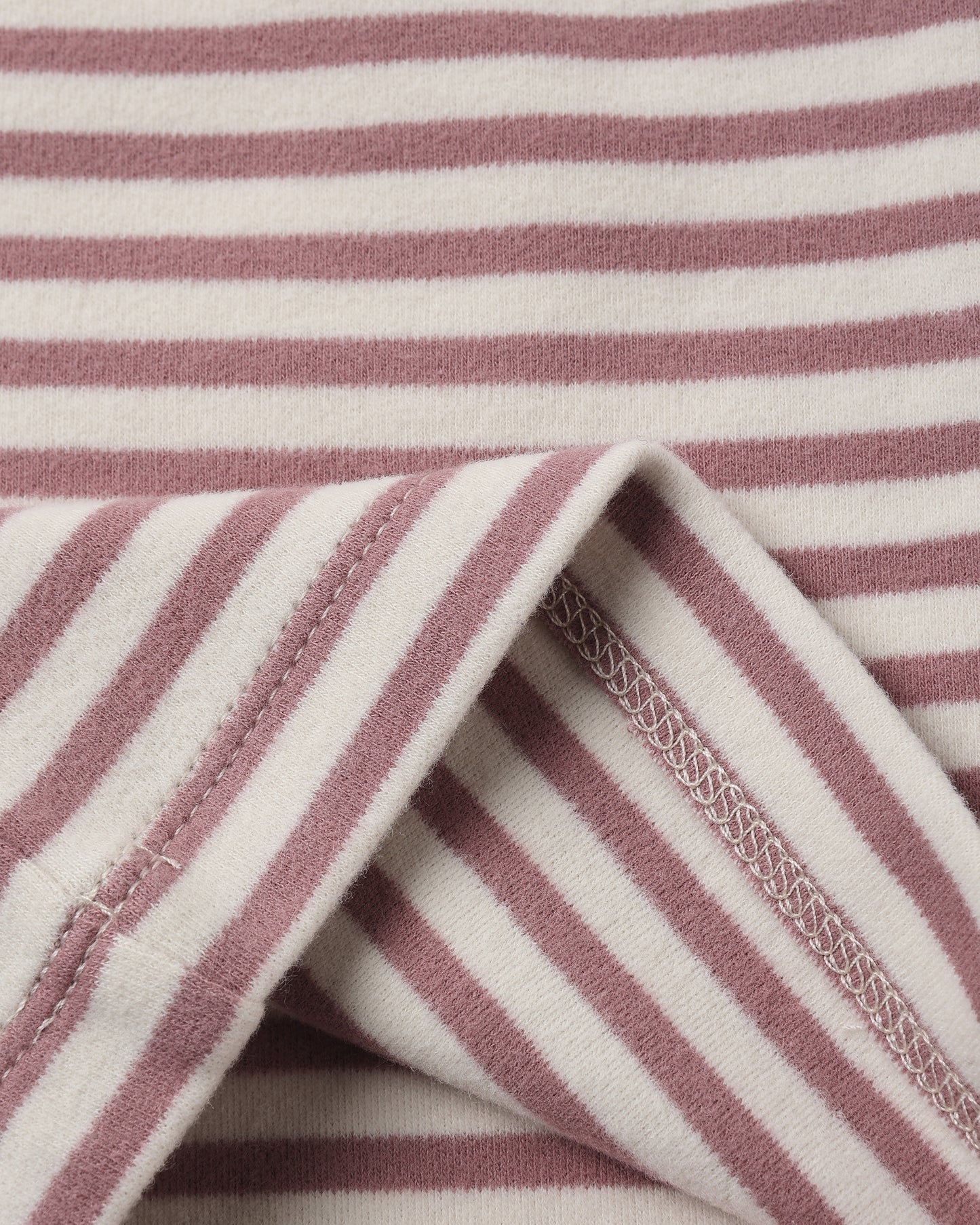 Quincy Mae Ruffle Cozy Set - Mulberry Stripe
