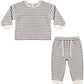 Quincy Mae Cozy Set - Slate Stripe