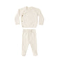 Quincy Mae Knit Wrap Top + Pant Set - Natural