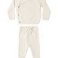 Quincy Mae Knit Wrap Top + Pant Set - Natural