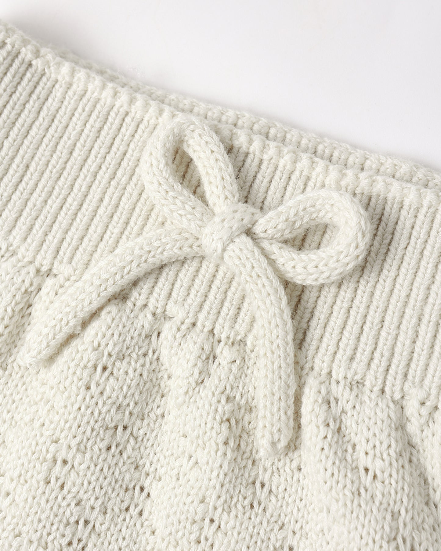 Quincy Mae Knit Wrap Top + Pant Set - Natural