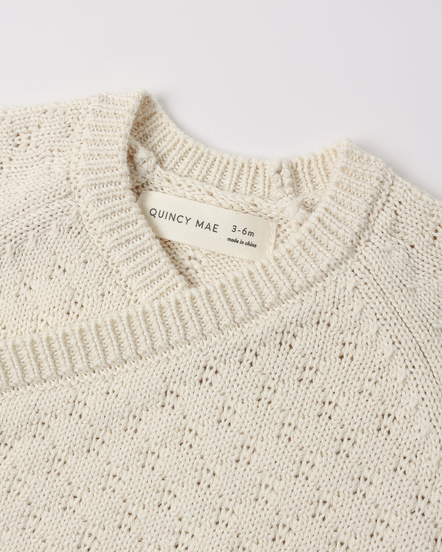 Quincy Mae Knit Wrap Top + Pant Set - Natural