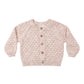 Quincy Mae Bubble Knit Cardigan - Dusty Rose Speckle