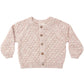 Quincy Mae Bubble Knit Cardigan - Dusty Rose Speckle