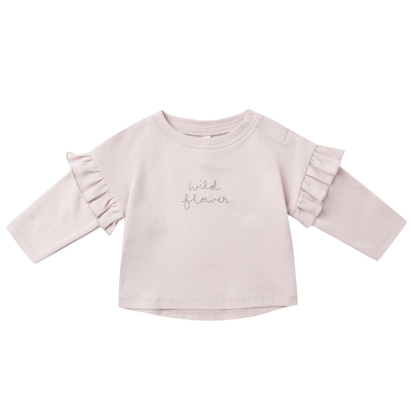 Quincy Mae Ruffle Long Sleeve Tee - Wild Flower