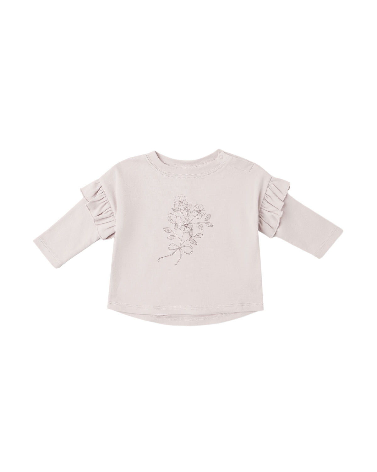 Quincy Mae Ruffle Long Sleeve Tee - Fleur
