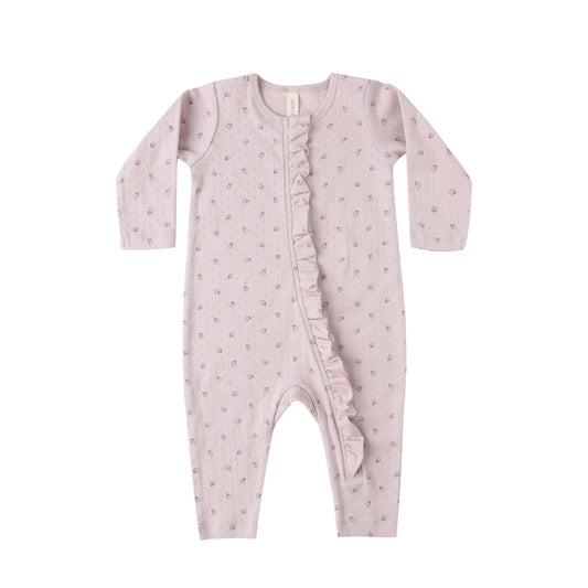 Quincy Mae Ruffle Jumpsuit - Lilac Ditsy