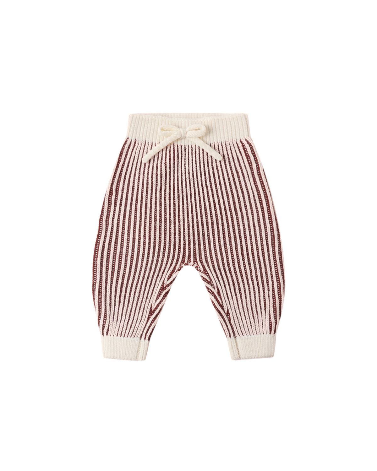 Quincy Mae Chunky Knit Pant - Cherry Stripe