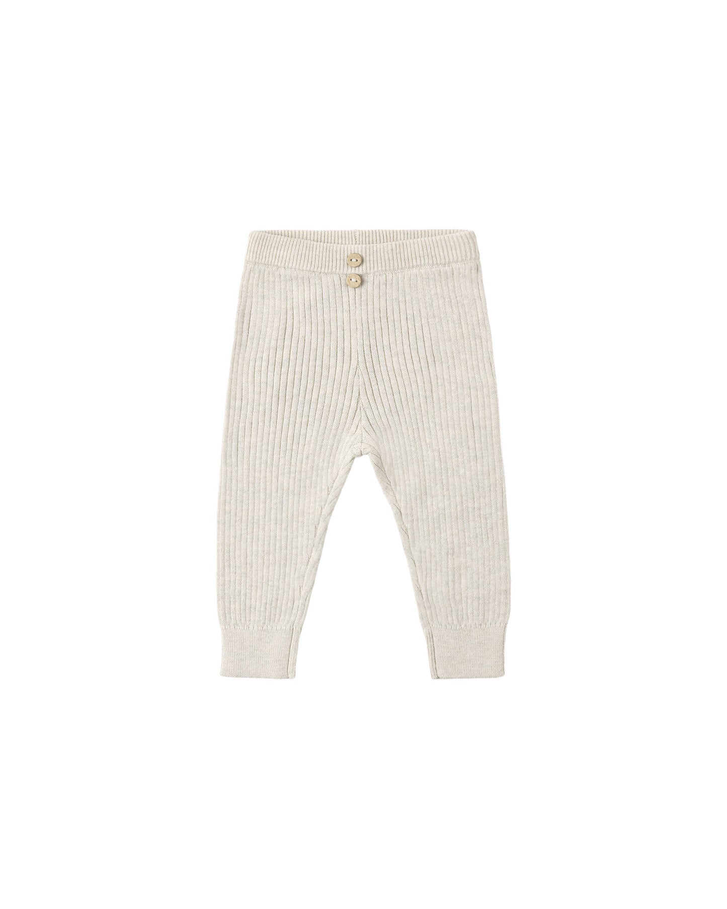 Quincy Mae Rib Knit Legging - Heathered Oatmeal