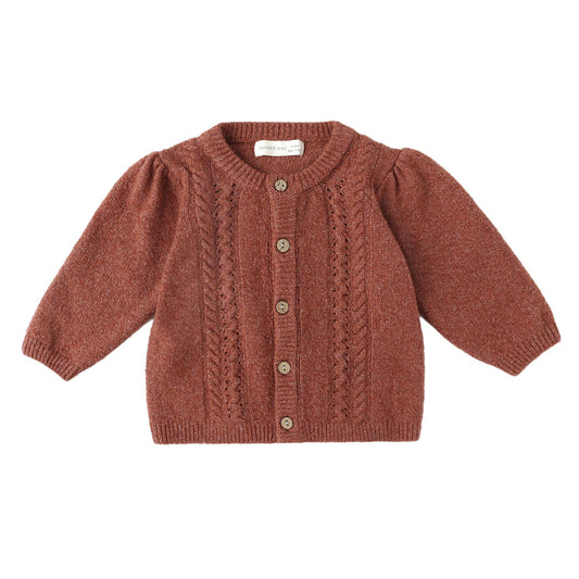 Quincy Mae Holly Cardigan - Cranberry