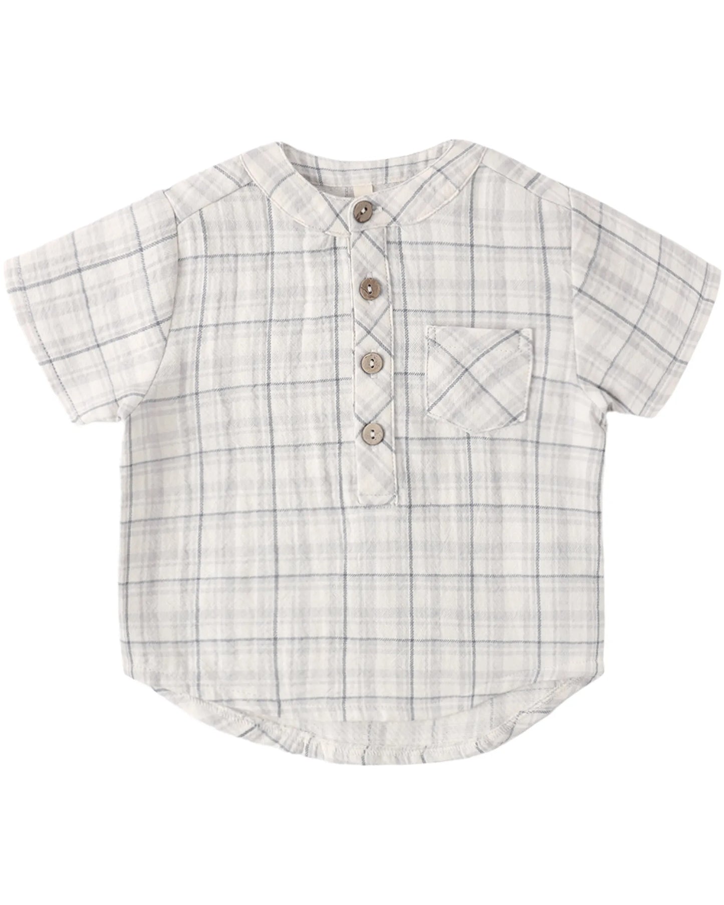 Quincy Mae Jaxson Shirt - Blue Plaid