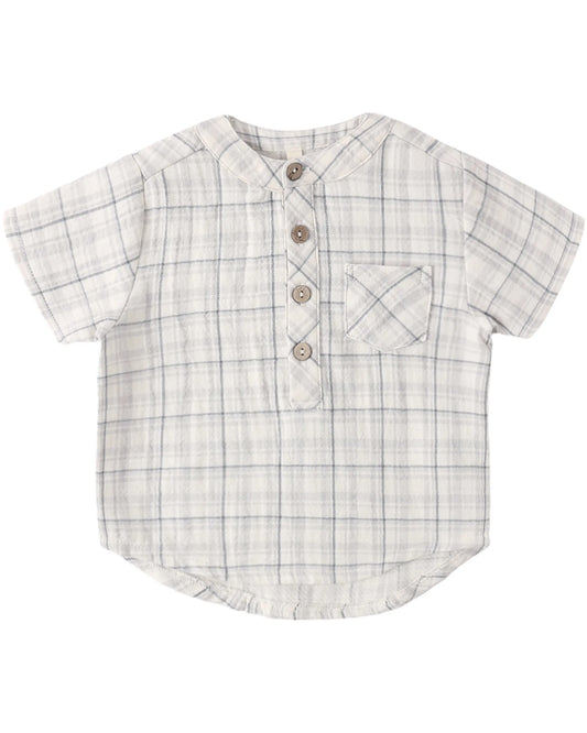 Quincy Mae Jaxson Shirt - Blue Plaid