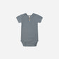 Quincy Mae Ribbed Henley Bodysuit - Ocean