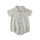 Quincy Mae Matteo Romper - Sage Gingham