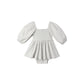 Quincy Mae Lainey Romper - Cloud Stripe